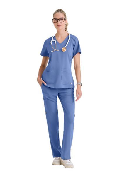 GREY'S ANATOMY Pijama Médica GRST011/GRSP500 Confortable para Dama Pantalón Corte Recto Regular - Scrub Diseño Elegante, Tela Suave y Flexible, Durabilidad, Ajuste Perfecto.